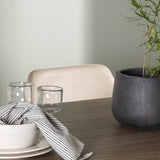 Andy jídelní stůl 180*75 - přírodní / přírodní MDF + noční jídelní židle - tmavý ořech / mocca / hnědá látka _4