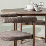 Andy jídelní stůl 180*75 – přírodní / přírodní MDF + ranní jídelní židle – černá / černá Boucle _4