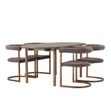 Andy jídelní stůl 180*75 – přírodní / přírodní MDF + ranní jídelní židle – černá / černá Boucle _4