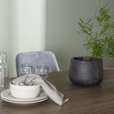 Andy jídelní stůl 180*75 - přírodní / přírodní MDF + Rosie jídelní židle - černá / tmavě šedá látka _4