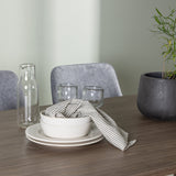 Andy jídelní stůl 180*75 - přírodní / přírodní MDF + Rosie jídelní židle - černá / tmavě šedá látka _4