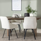 Andy jídelní stůl 180*75 – přírodní / přírodní MDF + Rosie jídelní židle – černá / béžová látka _4