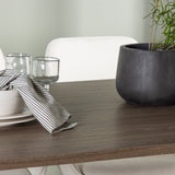 Andy jídelní stůl 180*75 – přírodní / přírodní MDF + Rosie jídelní židle – černá / béžová látka _4