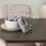 Andy Jídelní stůl 180*75 - Přírodní / Přírodní MDF + Jídelní židle Seda - Matná hnědá / Béžová látka _4