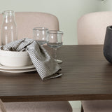 Andy Jídelní stůl 180*75 - Přírodní / Přírodní MDF + Jídelní židle Seda - Matná hnědá / Béžová látka _4