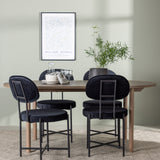 Andy jídelní stůl 180*75 - přírodní / přírodní MDF + jídelní židle Stella - černá / černý samet _4