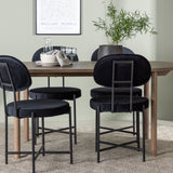 Andy jídelní stůl 180*75 - přírodní / přírodní MDF + jídelní židle Stella - černá / černý samet _4