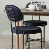 Andy jídelní stůl 180*75 - přírodní / přírodní MDF + jídelní židle Stella - černá / černý samet _4