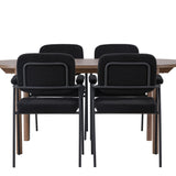 Andy jídelní stůl 180*75 – přírodní / přírodní MDF + jídelní židle Yesterday – černá / černá Boucle _4