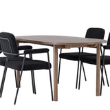 Andy jídelní stůl 180*75 – přírodní / přírodní MDF + jídelní židle Yesterday – černá / černá Boucle _4