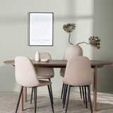 Andy jídelní stůl 180*75 – přírodní / přírodní MDF + jídelní židle Polar – černá / béžová Boucle _4