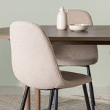 Andy jídelní stůl 180*75 – přírodní / přírodní MDF + jídelní židle Polar – černá / béžová Boucle _4