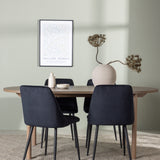 Andy jídelní stůl 180*75 - přírodní / přírodní MDF + noční jídelní židle - černá / černý samet _4