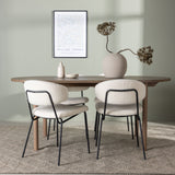 Andy jídelní stůl 180*75 – přírodní / přírodní MDF + Chicco jídelní židle – černá / bílá Boucle _4