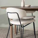 Andy jídelní stůl 180*75 – přírodní / přírodní MDF + Chicco jídelní židle – černá / bílá Boucle _4