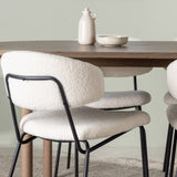 Andy jídelní stůl 180*75 – přírodní / přírodní MDF + Chicco jídelní židle – černá / bílá Boucle _4