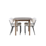 Andy jídelní stůl 180*75 – přírodní / přírodní MDF + Chicco jídelní židle – černá / bílá Boucle _4