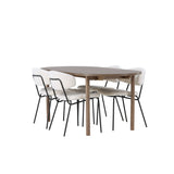 Andy jídelní stůl 180*75 – přírodní / přírodní MDF + Chicco jídelní židle – černá / bílá Boucle _4