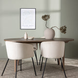 Andy jídelní stůl 180*75 – přírodní / přírodní MDF + židle Berit – černá / béžová sametová _4