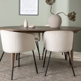 Andy jídelní stůl 180*75 – přírodní / přírodní MDF + židle Berit – černá / béžová sametová _4