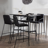 Barový stůl Rax 120*60 - Černá / Černá MDF + Tvist Barová židle - Černá / Černá PU _4