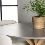 Jídelní stůl Piazza – přírodní / tmavě šedý stříkací kámen + jídelní židle Lilja – dub / béžová látka _4