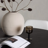 Bootcut kulatý jídelní stůl - černá / černá Fanéer + noční jídelní židle - černá / bílá PU _4