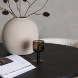 Bootcut kulatý jídelní stůl - černá / černá Fanéer + jídelní židle Edina - černá / bílá Boucle _4