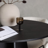 Bootcut kulatý jídelní stůl - černá / černá Fanéer + jídelní židle Edina - černá / bílá Boucle _4