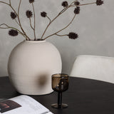 Kulatý jídelní stůl Bootcut – černá / černá Fanéer + jídelní židle Rosie – černá / béžová látka _4