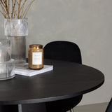 Bootcut kulatý jídelní stůl - černá / černá Fanéer + jídelní židle Polar - černý samet / chrom _4