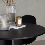 Bootcut kulatý jídelní stůl - černá / černá Fanéer + jídelní židle Polar - černý samet / chrom _4