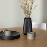 Jídelní stůl Yakidon - Gumové dřevo / Oaklook MDF + Jídelní židle Zeno - Přírodní vzhled dřeva / Bílá PP _4