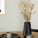 Jídelní stůl Yakidon – kaučukové dřevo / Oaklook MDF + židle Kenth – černá / černá PU _4