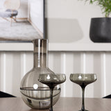 Jídelní stůl Durango - černá / ořechová MDF + jídelní židle Selma - černá / černý samet _4