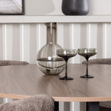 Jídelní stůl Durango - černá / ořechová MDF + ranní jídelní židle - černá / černá Boucle _4