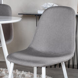 Kulatý stůl Plaza 100 cm - bílá deska / bílé nohy + Polar Matstol - Vit / Mellangrå _4