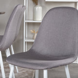 Jídelní stůl Marina - šedý "dub" / bílé nohy + Polar Matstol - Vit / Mellangrå _6