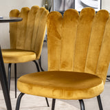 Plaza Runt Matbord - Svart / Svart - ø100*H75 + židle Limhamn - žlutá _4