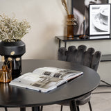 Plaza Runt Matbord - Svart / Svart - ø100*H75 + židle Limhamn - šedá _4