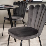 Plaza Runt Matbord - Svart / Svart - ø100*H75 + židle Limhamn - šedá _4