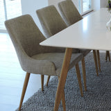 Polar Matbord - Ek-Look / Vit- 180*90*H75 +Plaza Matstol 2-balení - Ek-Look / Ljusgrå _6