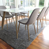 Polar Matbord - Ek-Look / Vit- 180*90*H75 +Polar Jídelní židle Dubové nohy / Šedá látka _6