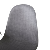 Polar Matbord - Ek-Look / Vit- 180*90*H75 +Jídelní židle Polar - Bílé nohy - Světle šedá látka _6