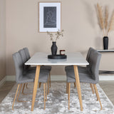 Polar Matbord - Ek-Look / Vit- 180*90*H75 +Mace Matstol - Ek-Look / Mellangrå _6