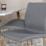 Polar Matbord - Ek-Look / Vit- 180*90*H75 +Mace Matstol - Ek-Look / Mellangrå _6