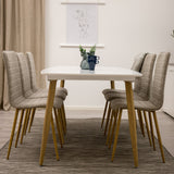 Polar Elips Matbord - Ek-Look / Vit - 240*100*H75 +Jídelní židle Windu Lyx - Dub-Look / Světle šedá _6