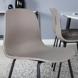 Polar Elips Matbord - Svart / Vit - 240*100*H75 + Jídelní židle Arctic - Černé nohy - Khaki Plast _6