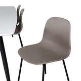 Polar Elips Matbord - Svart / Vit - 240*100*H75 + Jídelní židle Arctic - Černé nohy - Khaki Plast _6
