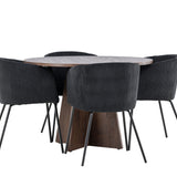 Bootcut jídelní stůl s jídelní židlí Berit